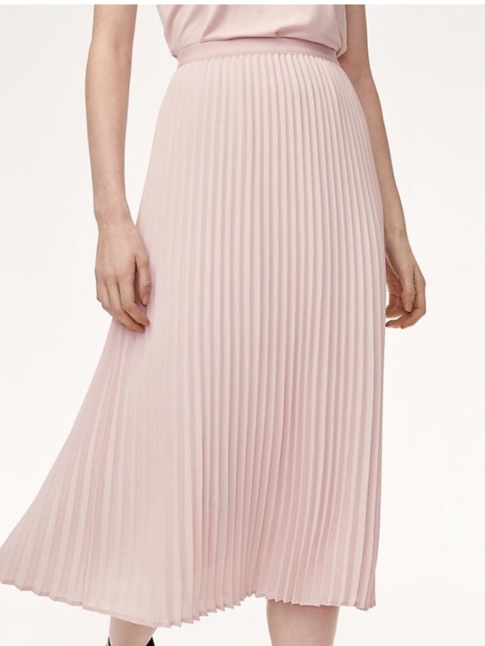 Aritzia Babaton Jude Pleated Skirt pink small